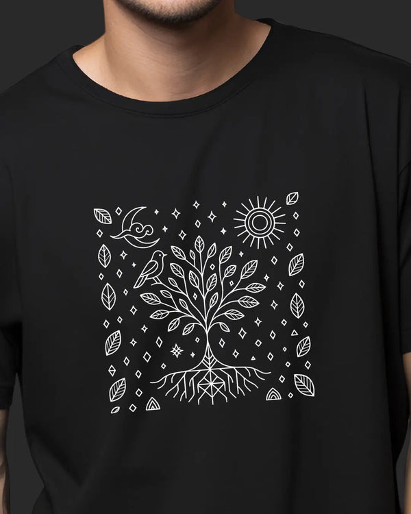 Celestial Tree Unisex Oversized Standard T-Shirt